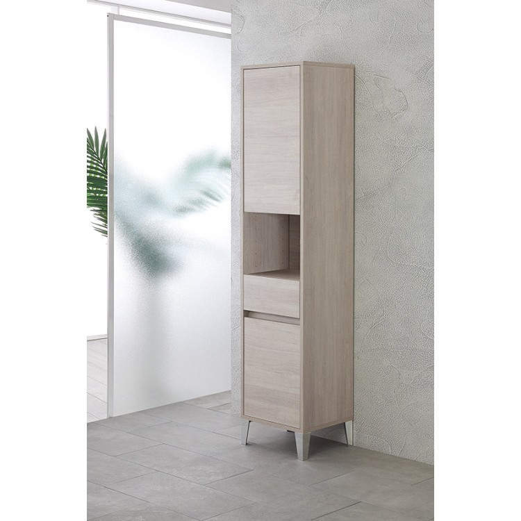 Colonna da bagno 40x183 cm rovere chiaro con 2 ante Mondo 2.0 Feridras