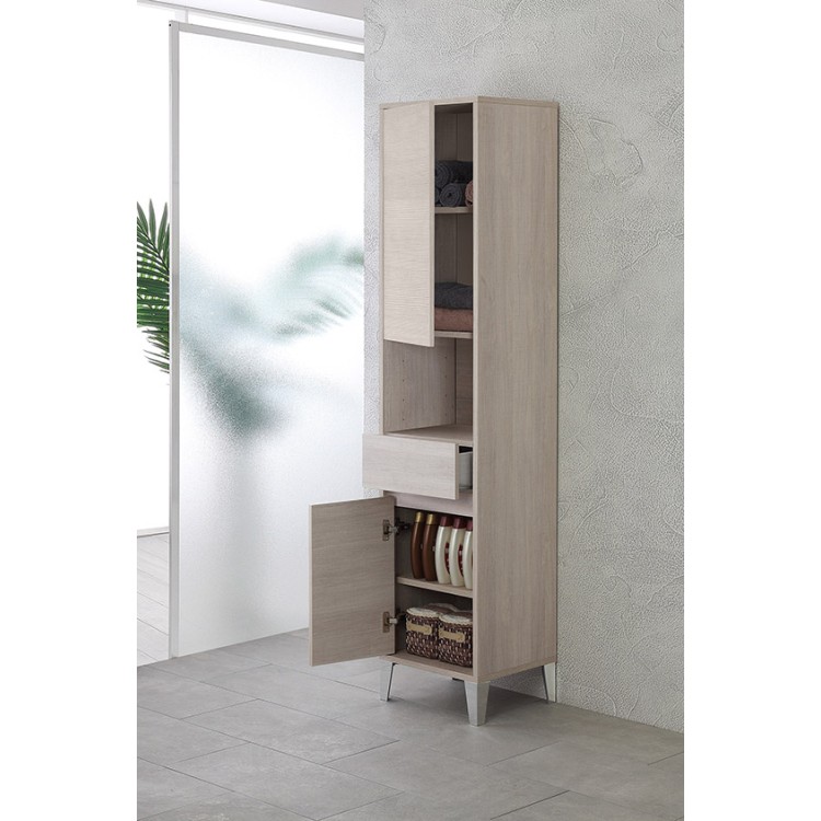 Colonna da bagno 40x183 cm rovere chiaro con 2 ante Mondo 2.0 Feridras