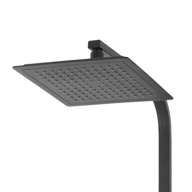 Colonna doccia H100cm acciaio nero opaco con soffione quadrato Platinum Feridras