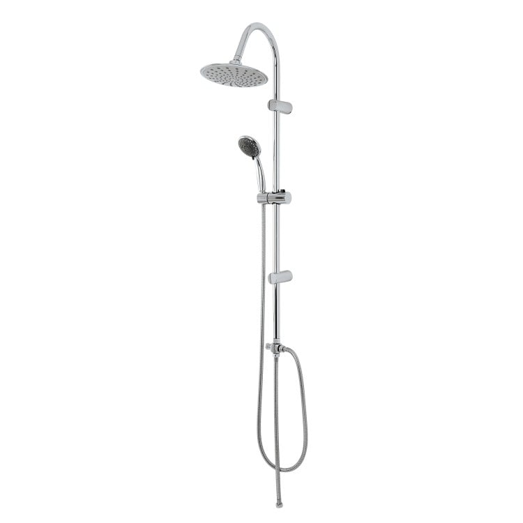 Colonna doccia H102cm in acciaio cromato con soffione tondo Platinum Feridras