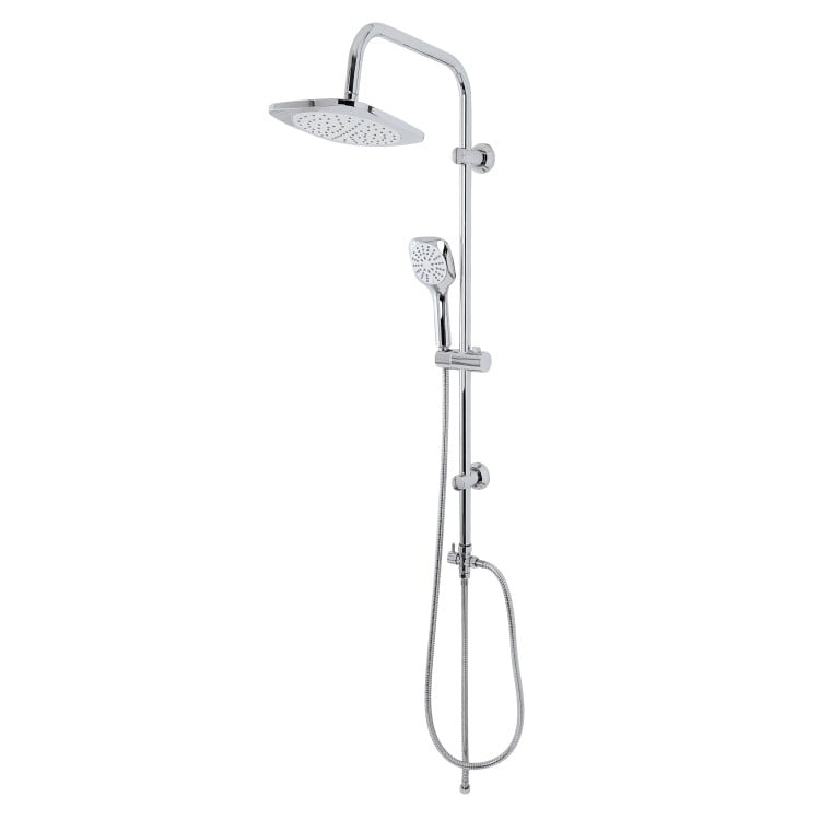 Colonna doccia H105cm in acciaio cromato con soffione quadrato Platinum Feridras