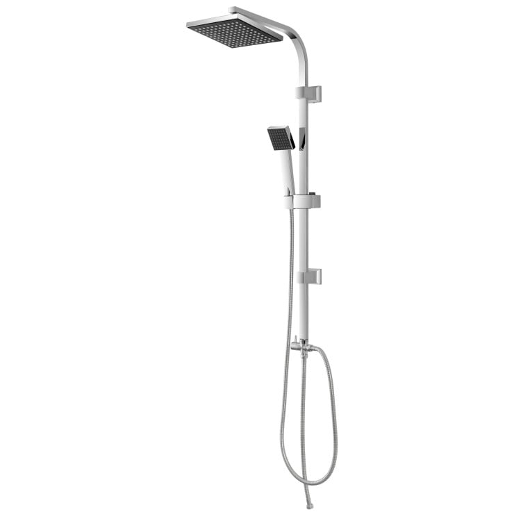 Colonna doccia H93cm in acciaio cromato con soffione quadrato Platinum Feridras