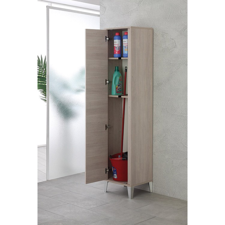 Colonna portascopa da bagno 40x183 cm rovere chiaro Mondo 2.0 Feridras