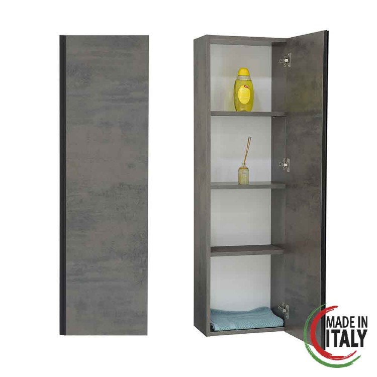 Pensile da bagno sospeso grigio ossido 40x135cm Oxid Feridras