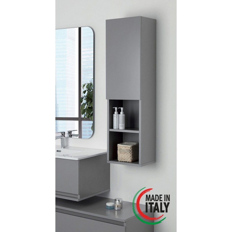 Pensile da bagno sospeso grigio 30x115cm Pastello Feridras