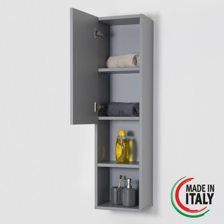 Pensile da bagno sospeso grigio 30x115cm Pastello Feridras