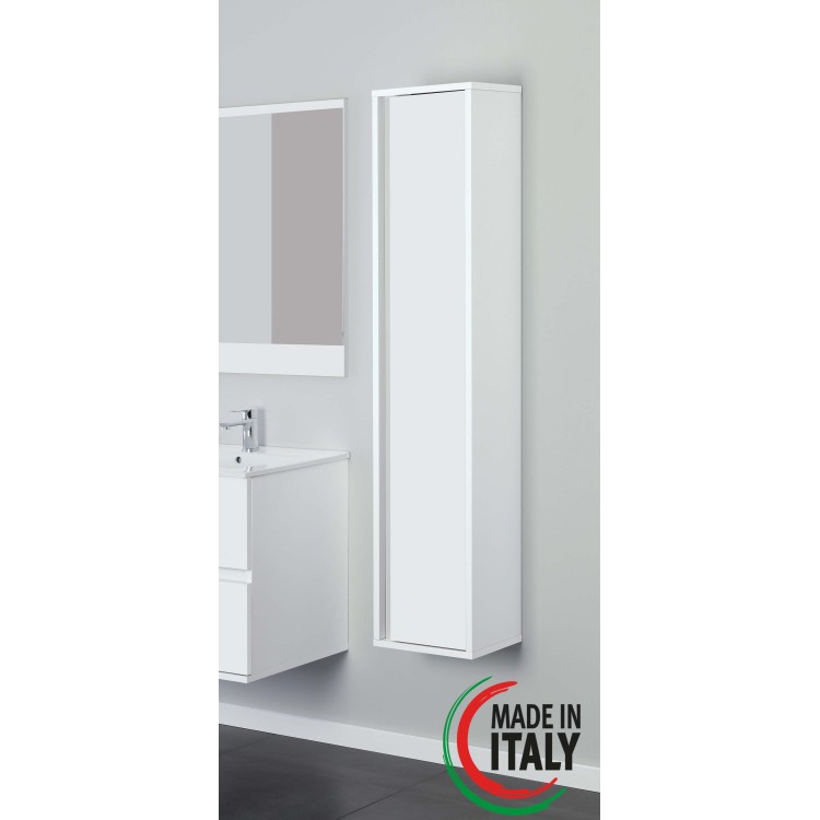 Pensile da bagno sospeso bianco laccato 30x150cm Fabula Feridras