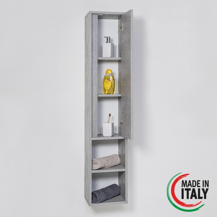 Pensile da bagno sospeso cemento 30x150cm Shelf Feridras