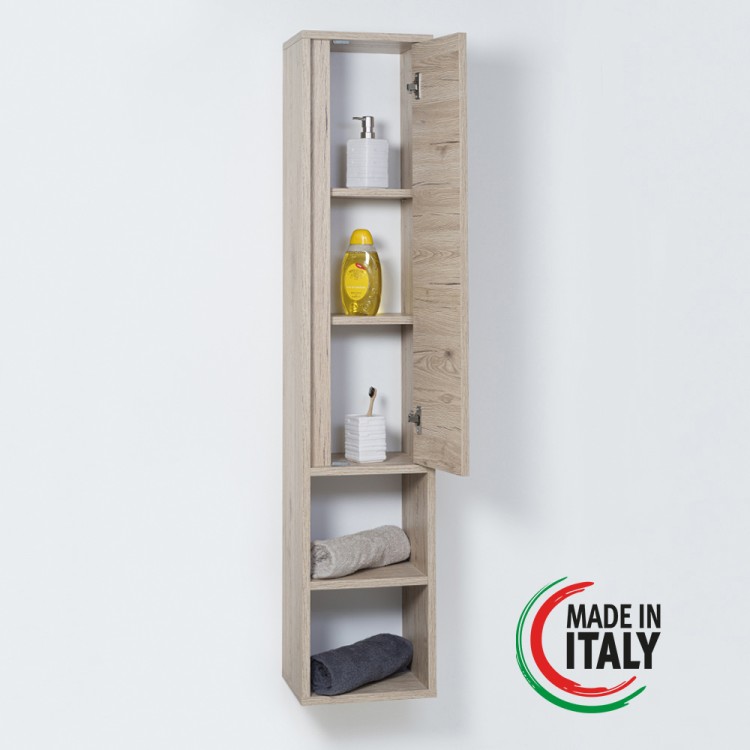 Pensile da bagno sospeso rovere 30x150cm Shelf Feridras