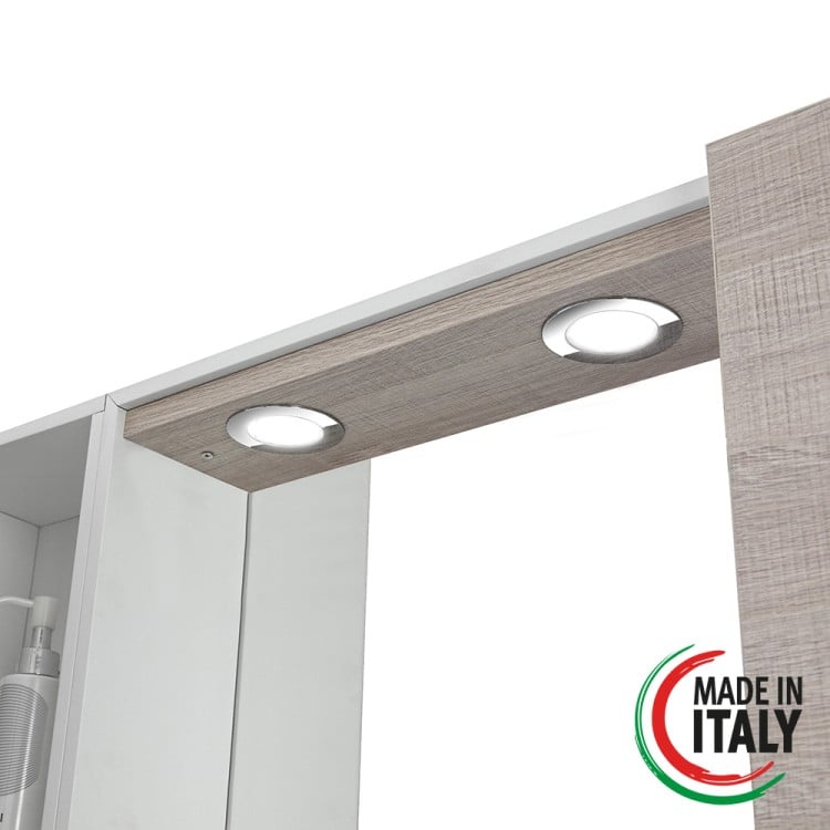 Specchiera da bagno rovere chiaro 68x61 cm con anta Mondo 2.0 Feridras