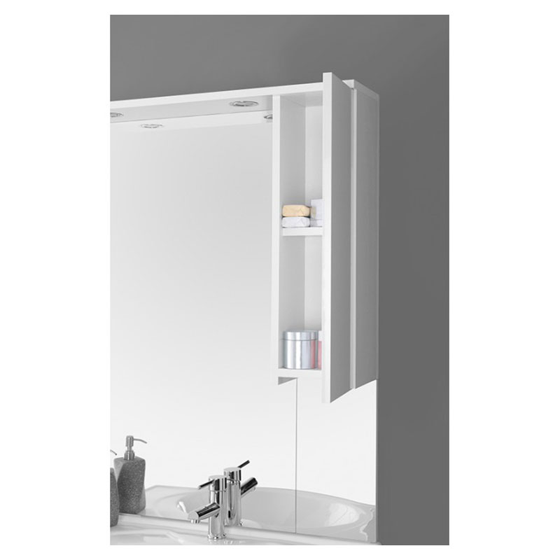 Mobile da bagno 80 cm 2 ante e cassetti bianco lucido Stella Feridras